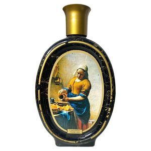 Vermeer Maidservant Pouring Milk Jim Beam Whiskey Decanter Bottle Vintage 1972